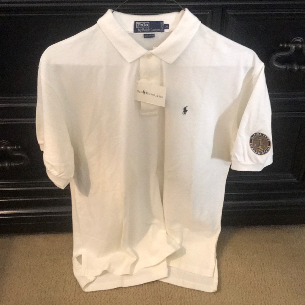 Men’s white Ralph Lauren short sleeve shirt